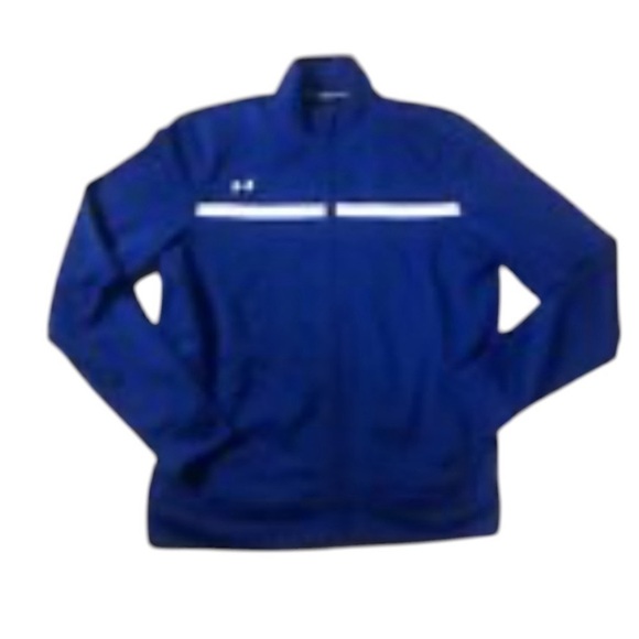 Under armor allseason gear loose full zip jacket men’s size L royal blue warm up - Picture 1 of 10